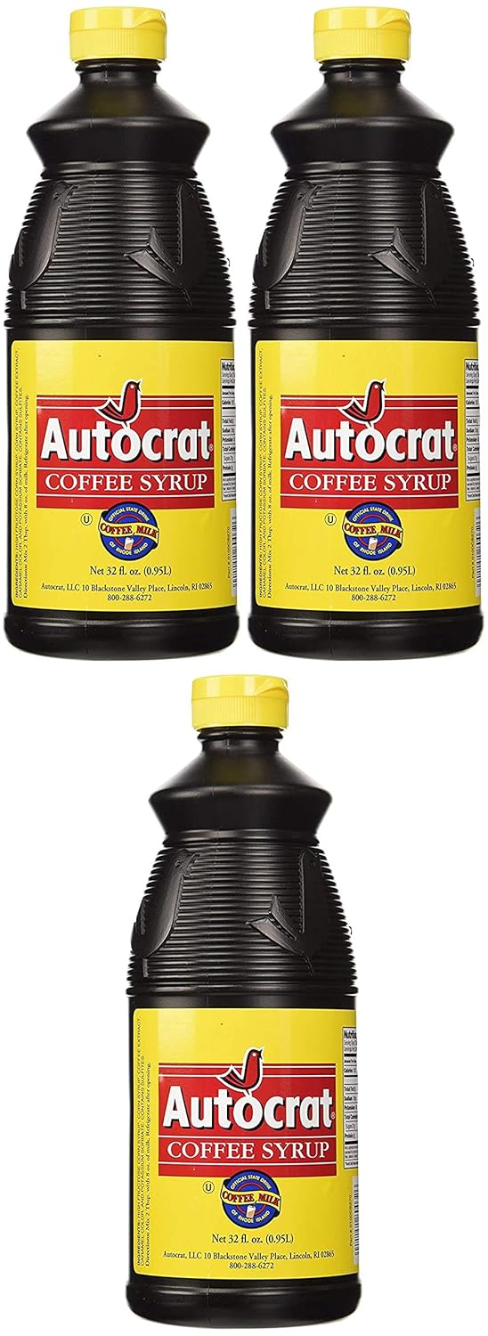 Autocrat Coffee Coffee Syrup 32 Oz (Pack of 2) Pack of 3