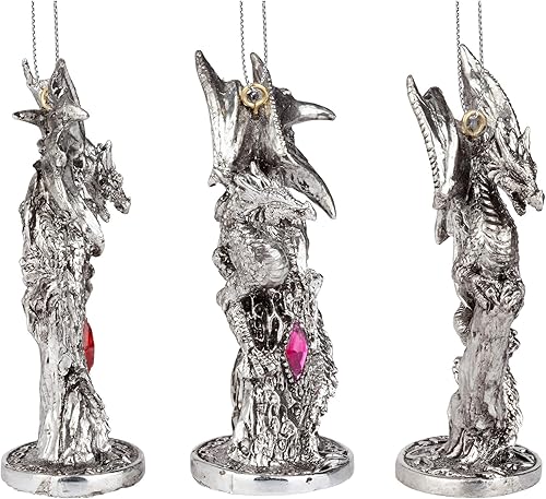 Miniatura 82 de Design Toscano Frost The Gothic Dragon - Adorno navideño para decoración navideña, 3 pulgadas de ancho, 3 pulgadas de profundidad, 5 pulgadas