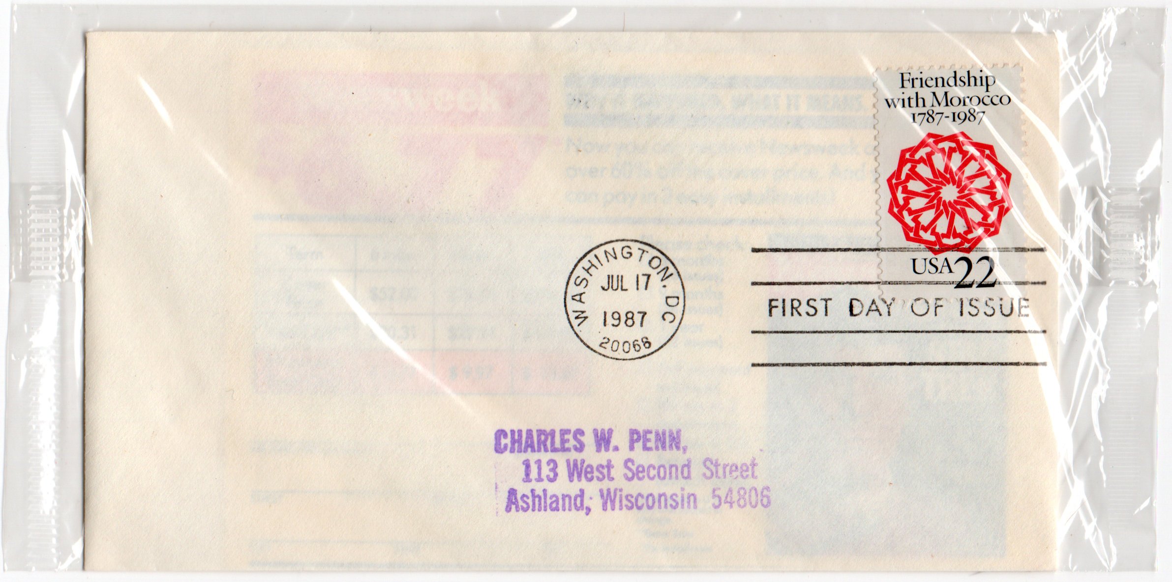 Amazon.com: US Postage Stamp FDC 1987 Friendship With