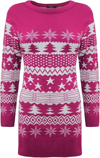 Xmas Tree Fairisle Novelty Jumper Top 