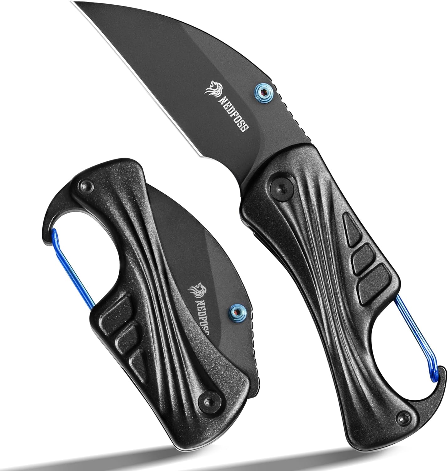 NedFoss FLAMINGO Small Pocket Knife Gifts for Men, 2.35inch D2 Steel Keychain Box Cutter EDC Gadgets, Every Day Carry Mini Folding Knife, Cool Christmas Stocking Stuffers Birthday Father Day Gifts for Him