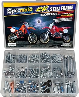 Specmoto CR 125 250 500 Restoration Bolt Kit. Fasteners for: Honda Steel Frame CR Model Series Dirt Bike (1985-UP) CR125 CR250 CR500