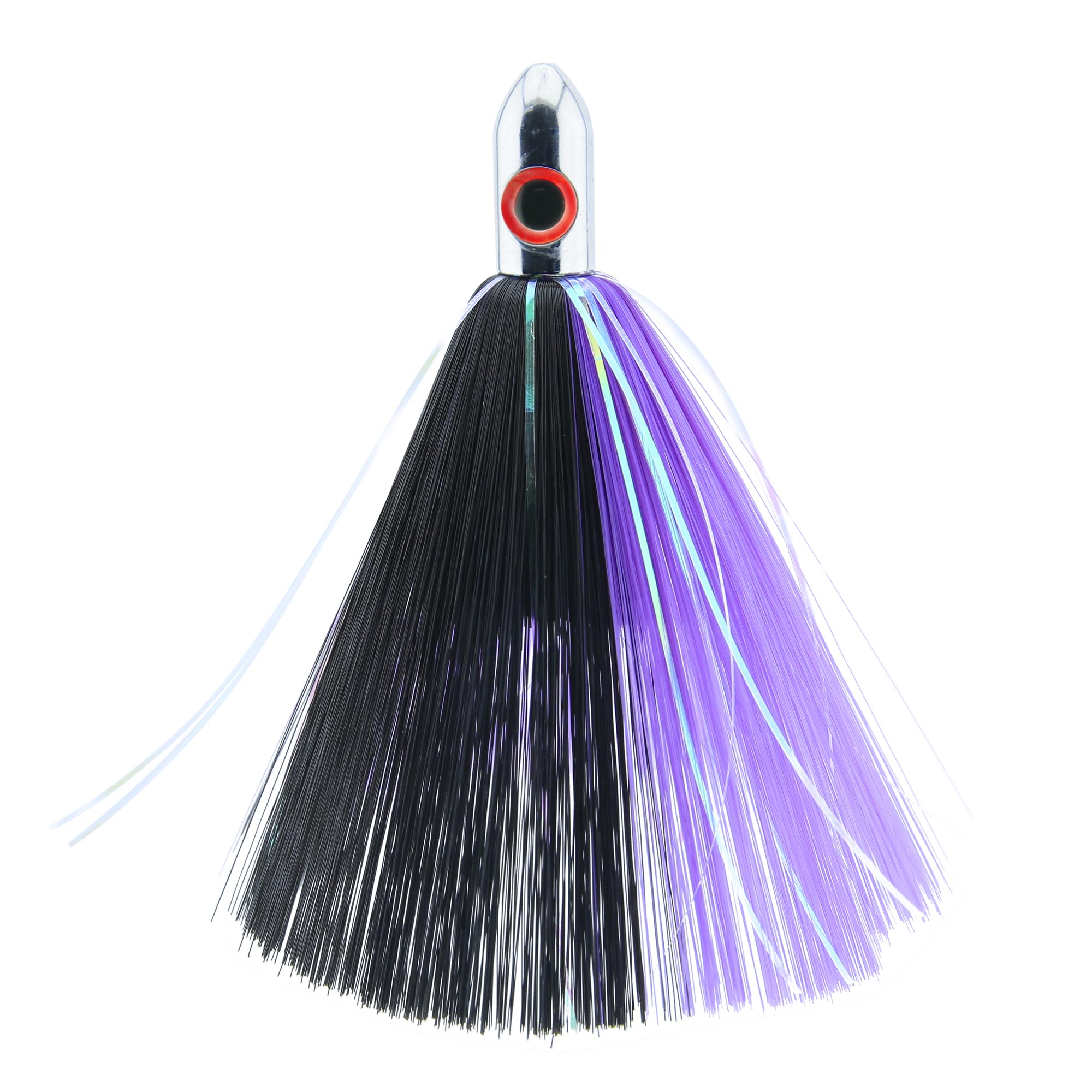 Billy Baits Turbo Slammer Lure, Small 1 oz / 28.3 g, Chrome Head, Black/Purple, Black Flash, 4.25 in / 10.8 cm