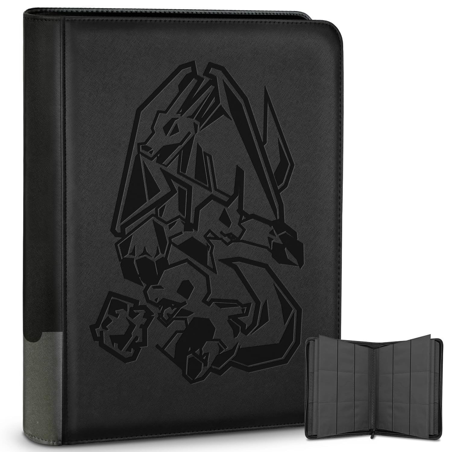Pokemon Card Binder, 9 Pocket 540 Cards Trading Cards Games Collection Holder Book Folder with Side Load Sleeves (Black, 35.1 x 25.4 x 4.1 cm)