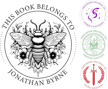 Book Stamp, Ex Libris, from The Library of, Personalized Book Stamp, This Book Belongs to Personalized Library Stamp, Custom Book Stamp, Self-Inking Rubber Custom Teacher Stamps (Embosser)