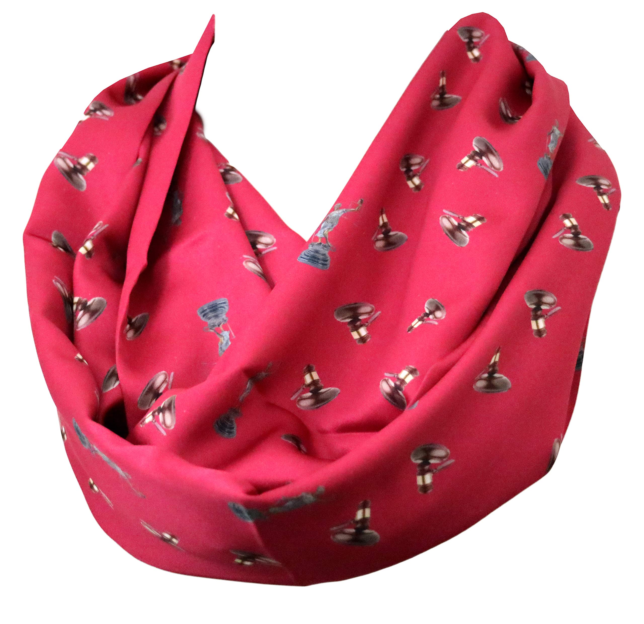 Lawyer Scarf attorneys law infinity scarf Gift for her Judges graduation gift for paralegals (Claret Red)
