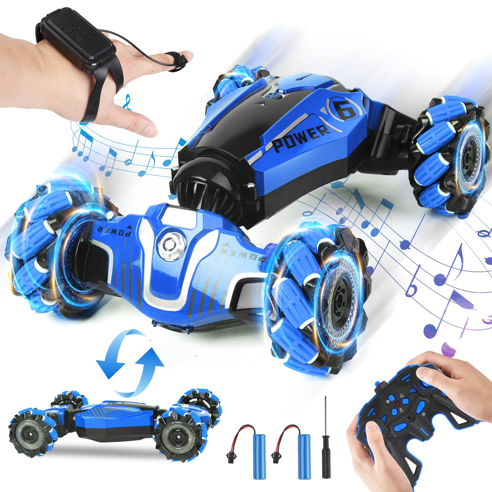 ZSYMIMRC RC Car,RC Stunt Car, 2.4 GHz Remote Control Gesture Sensing Toy Car Hand Control Stunt RC car Toys for Children A...