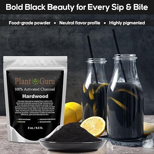 Miniatura 5 de Polvo de carbón activado de 4 onzas de madera dura - Grado alimenticio Kosher sin OMG - Blanqueamiento de dientes, máscara facial y fabricación de