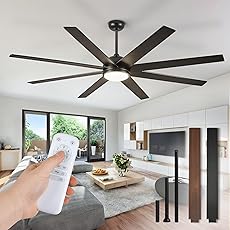 DWVO 52" Flush Mount Ceiling Fan with Lights and Remote, Black and Gold Ceiling Fan with Light Tri-Color Temperature, 6 Speed, Quiet DC Motor for Bedroom, Living Room