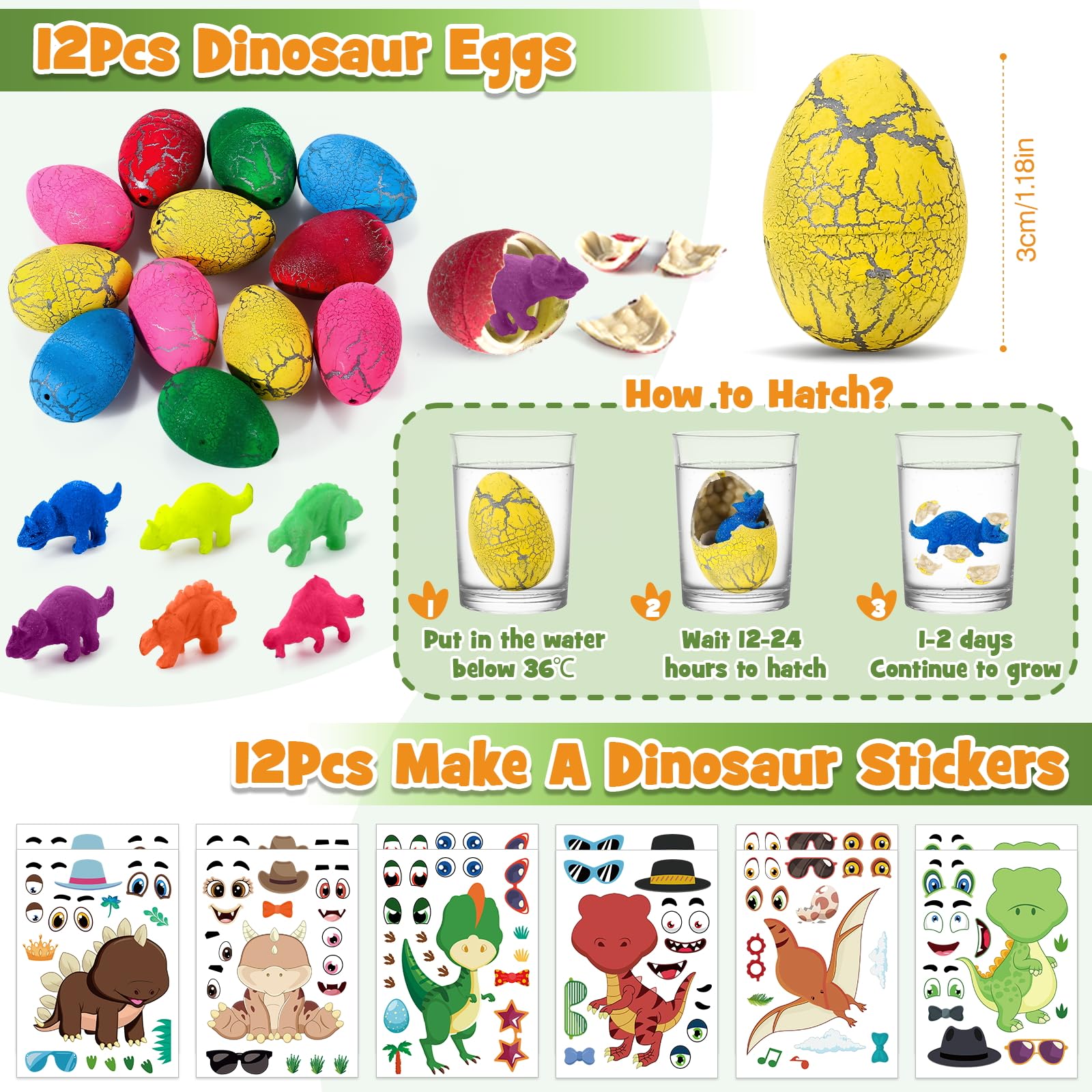 SNLN Dinosaurier-Partygeschenke für Kindergeburtstag, Lupe, leuchtender Schlüsselanhänger, Dino-Ei, Aufkleber, Dinosaurier-Partyzubehör mit Skelett-Spielzeug, Silikon-Armband und Geschenktüte