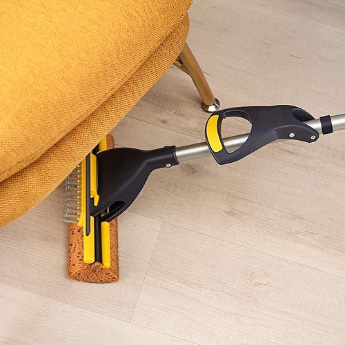 Miniatura 7 de Yocada Trapeador de esponja para uso comercial en el hogar, azulejos de baño, limpieza de garaje con total de 4 cabezales de esponja y mango largo