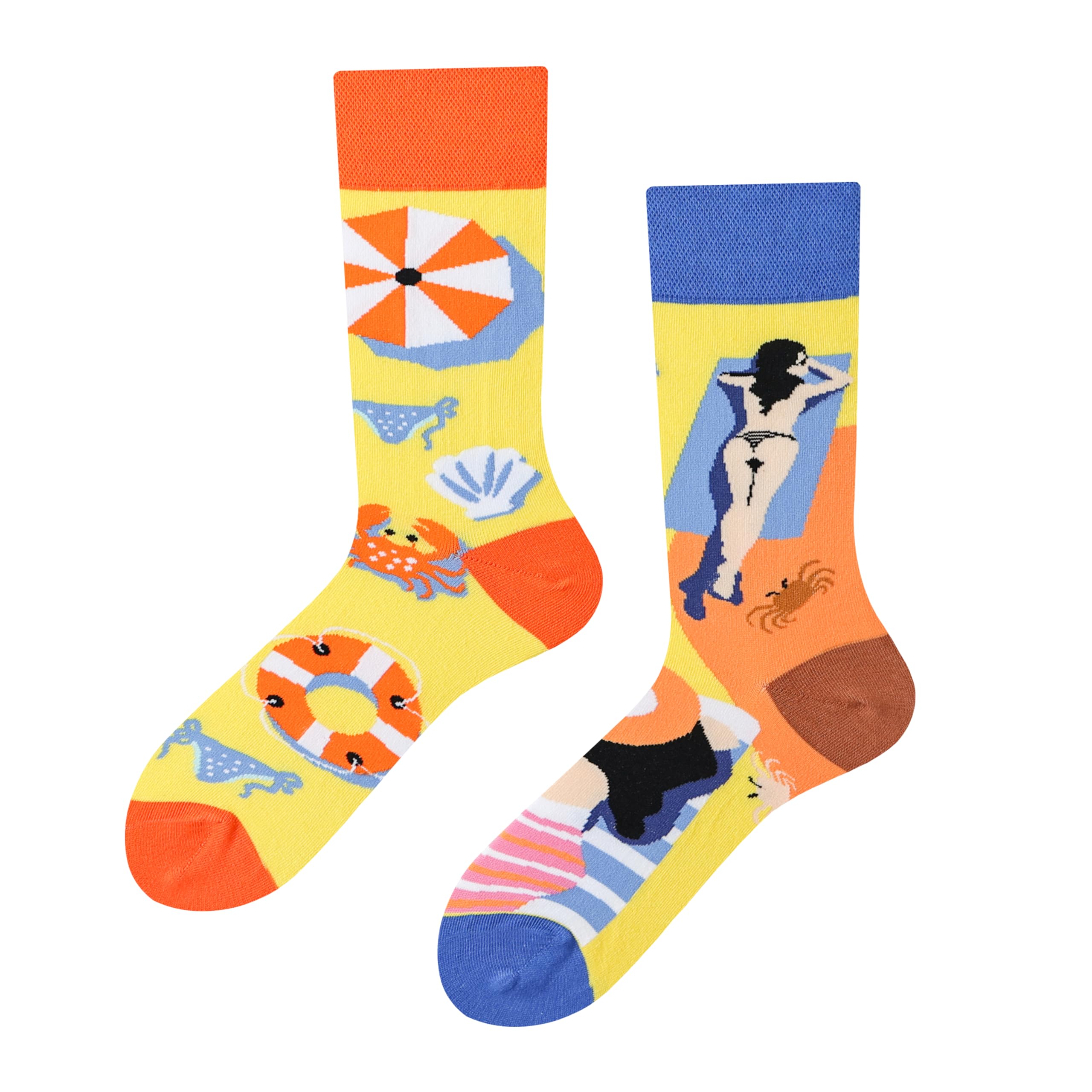 Calcetines Divertidos Unisex para Mujer y Hombre con Diseños Asimétricos en Par - Temas Animales, Comida, Fruta, Deporte y Arte en Algodón - Ideal para Regalos — view 67