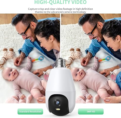 Miniatura 3 de EDSACE Cámara de seguridad PoE HD de 5 MP para exteriores cámara Ethernet con audio de 2 canales visión nocturna a color de 98 pies detección humana