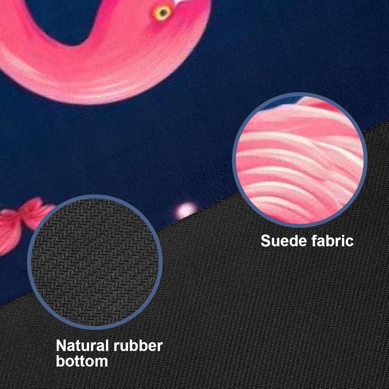 Yoga Towel, Tropical Flamingo Pattern Non Slip Sweat Absorbent Hot Yoga Mat Towel for Hot Yoga, Pilates and Fitness - 72.8" x 26.8"