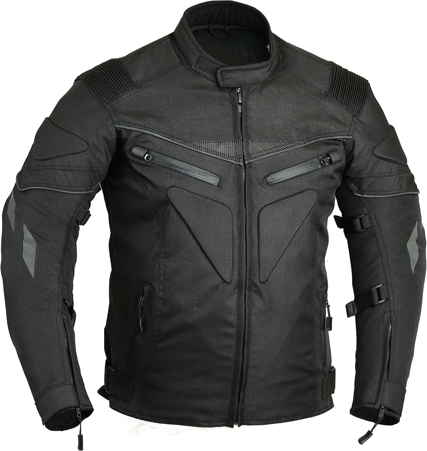 Jaqueta de motocicleta masculina, acolchoada com tecido cordura resistente ao clima para