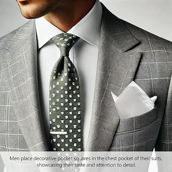 2-Pack 100% Pure Silk Pocket Square Solid Black and White Colors, 9'' x 9'', Handcrafted 19 Momme Mulberry Silk Hanky