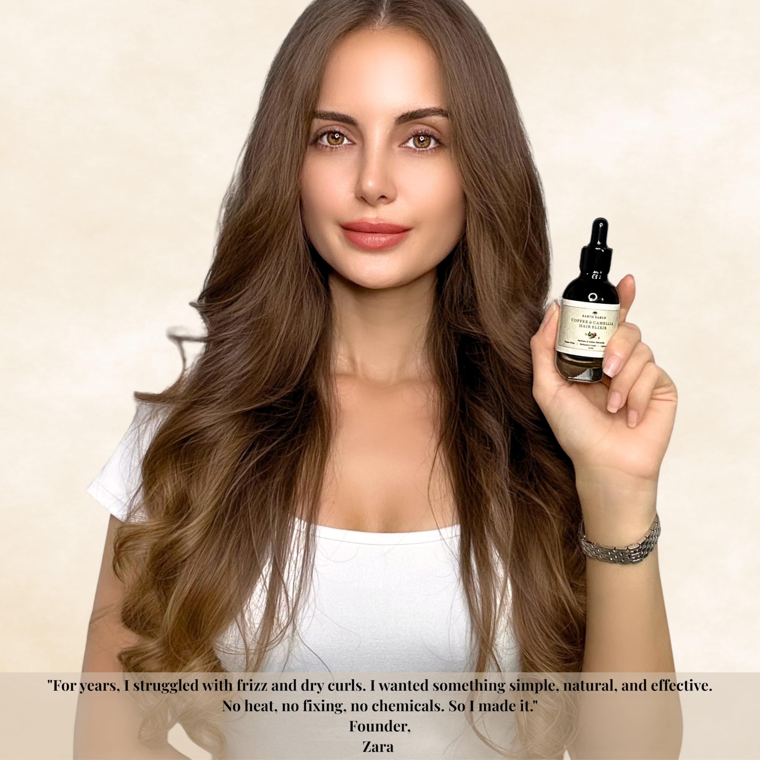Earth Sabun Coffee & Camellia Hair Elixir, Natural Hair Oil with Argan & Rosemary for Dry & Frizzy Hair, Soft Curls - Image 3