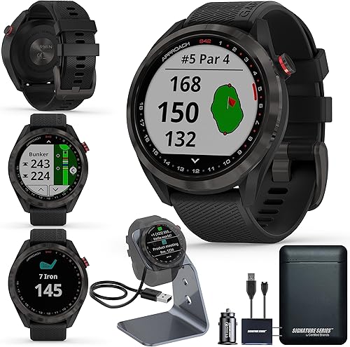 Garmin Approach S42 - Reloj inteligente de golf con GPS Pantalla táctil vibrante de 1.2 pulgadas Batería de larga duración Seguimiento de