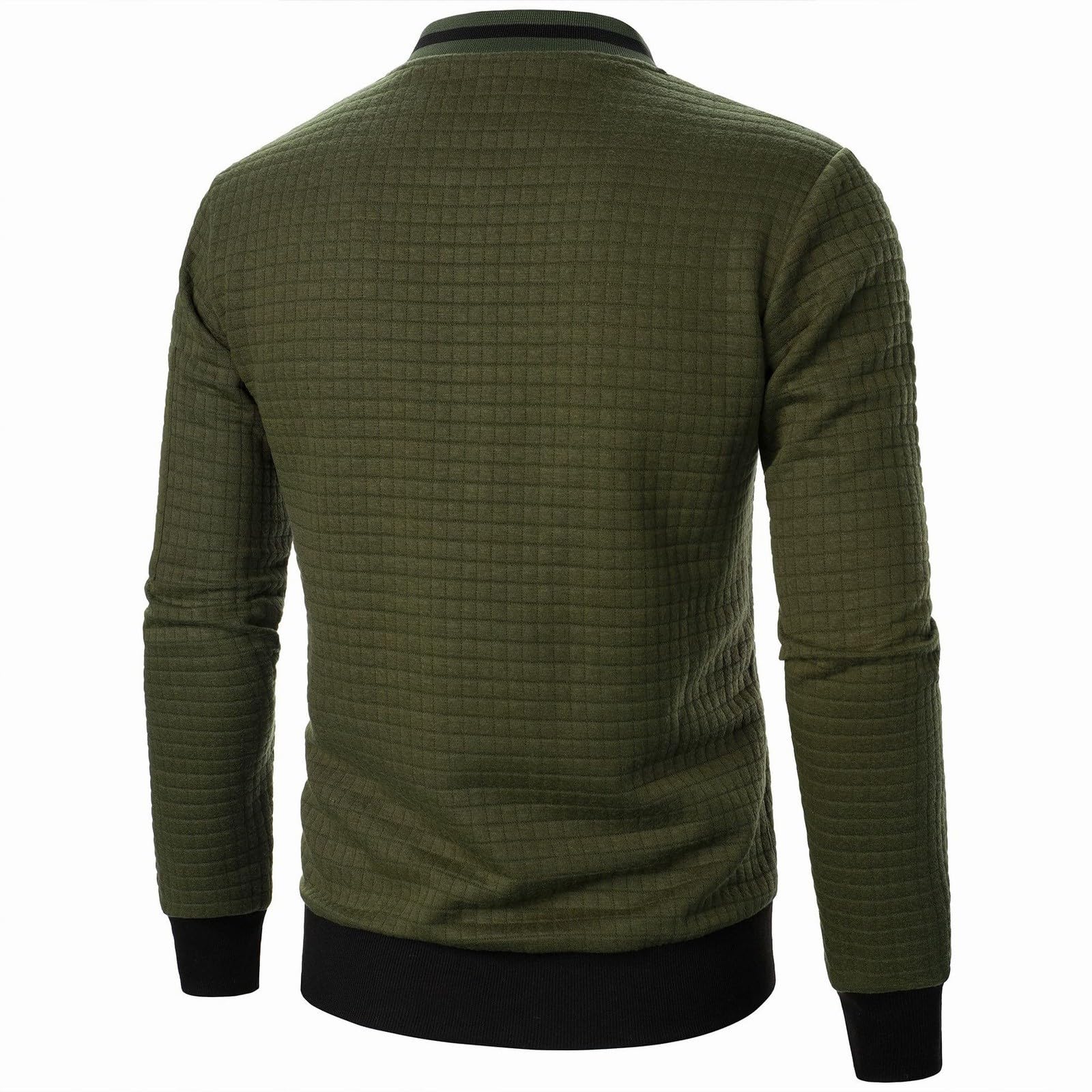 Cardigan a nido d'ape da uomo giacca in pile con zip intera a maniche lunghe giacca da baseball con colletto rialzato giacche leggera tuta casual tinta unita felpa bomber da lavoro giacche Varsity