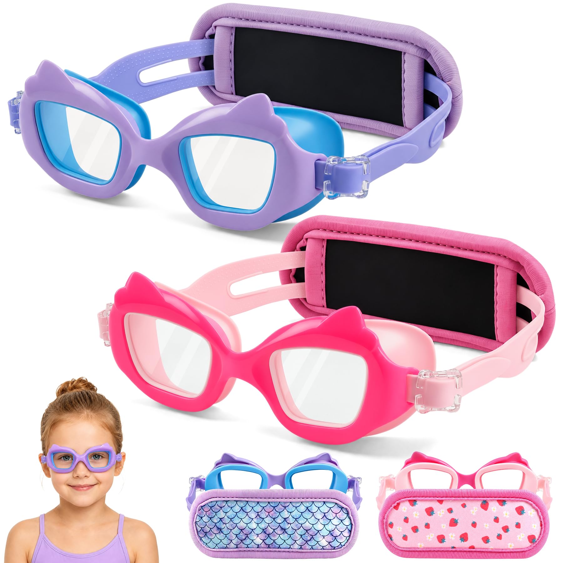 Photo 1 of Vvinca Kids Swim Goggles 2 Pack