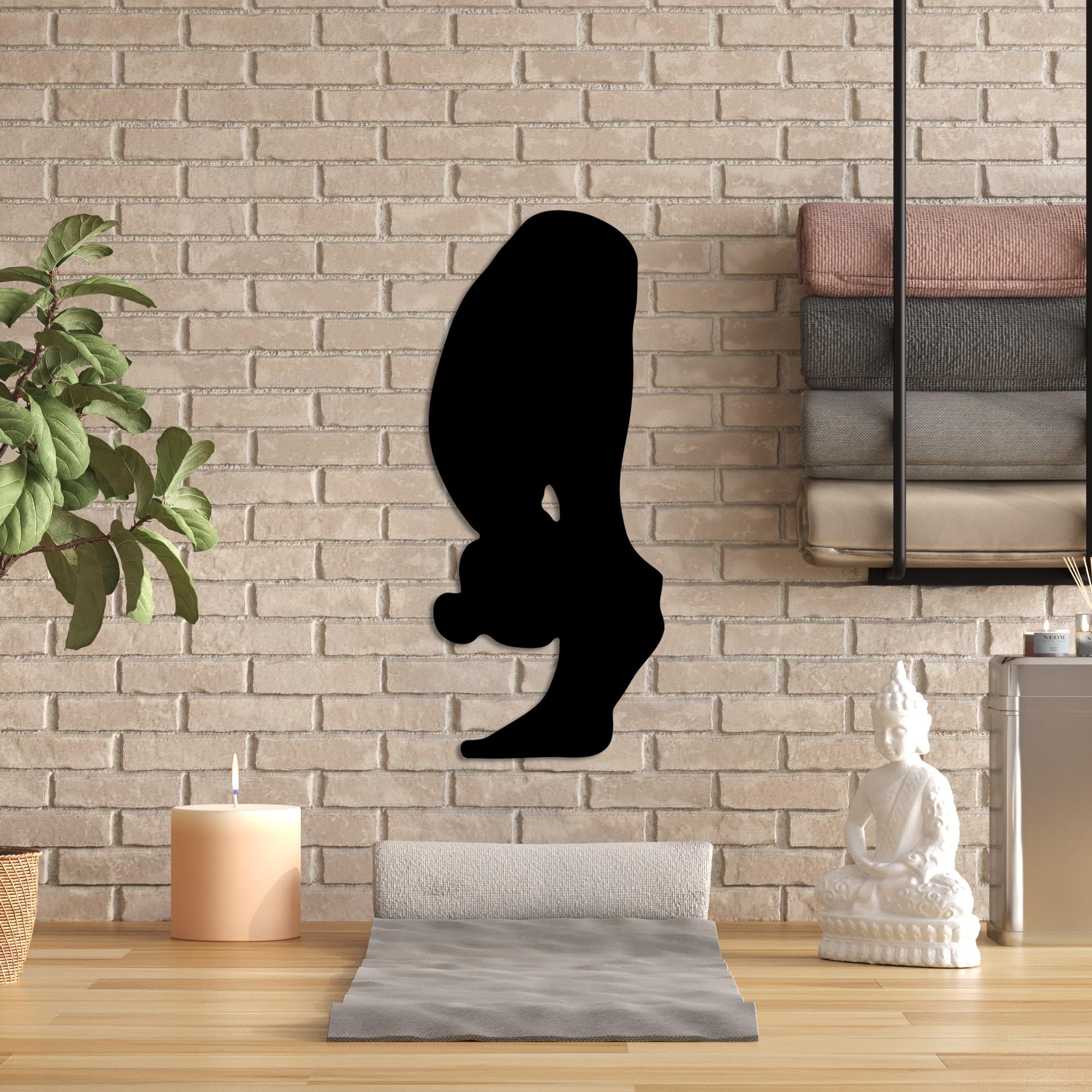 Stylish Black Decorative Metal Wall Accessory, 26 x 60 cm, 100% Metal, 1.5 mm Thickness, Perfect for Modern Home Decor & Unique Wall Art