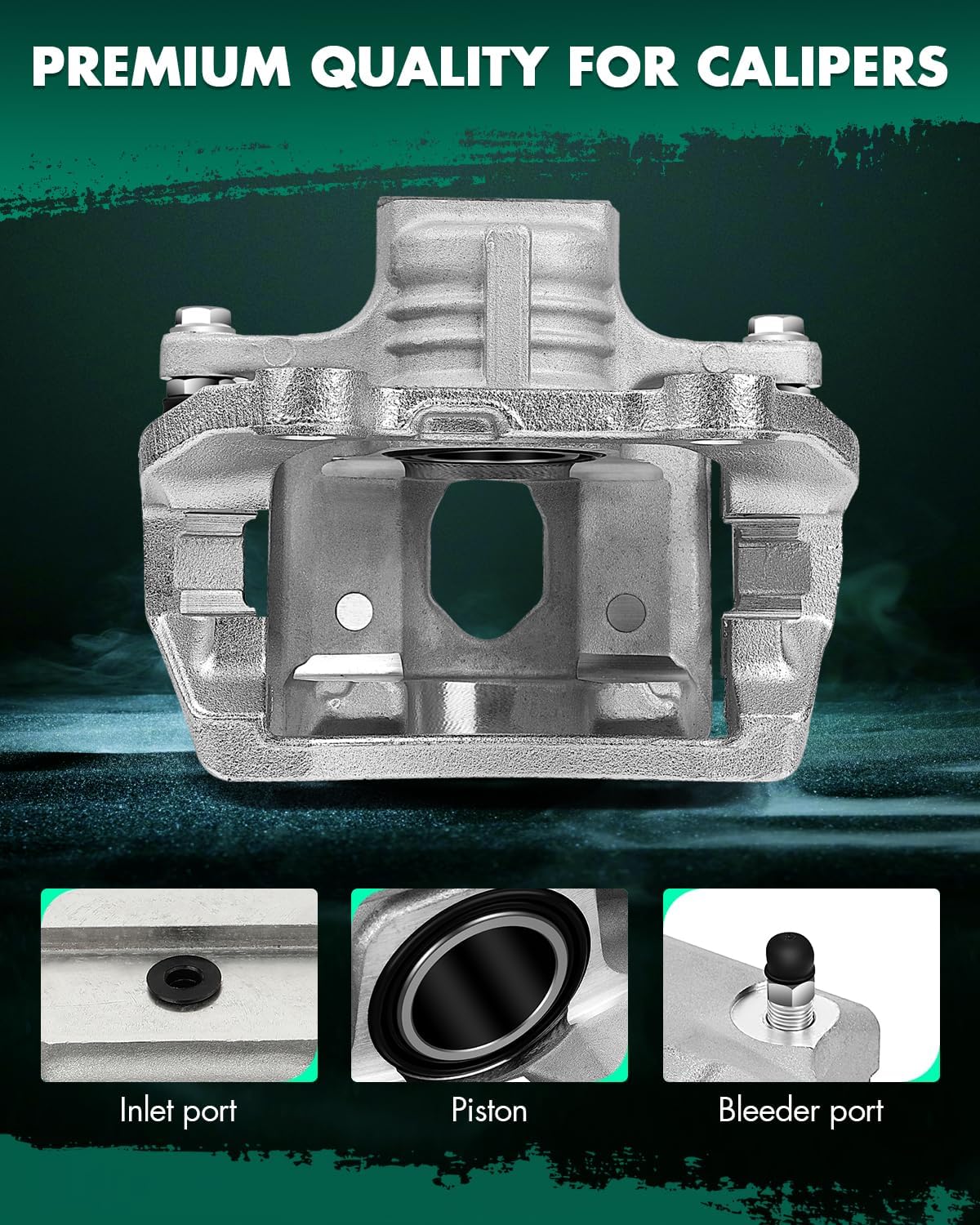 SCITOO Rear Left Brake Caliper With Bracket 18B4804 Compatible For Buick 2004-2007 For Chevrolet 2002-2009 For GMC 2002-2009 For Isuzu 2003-2008