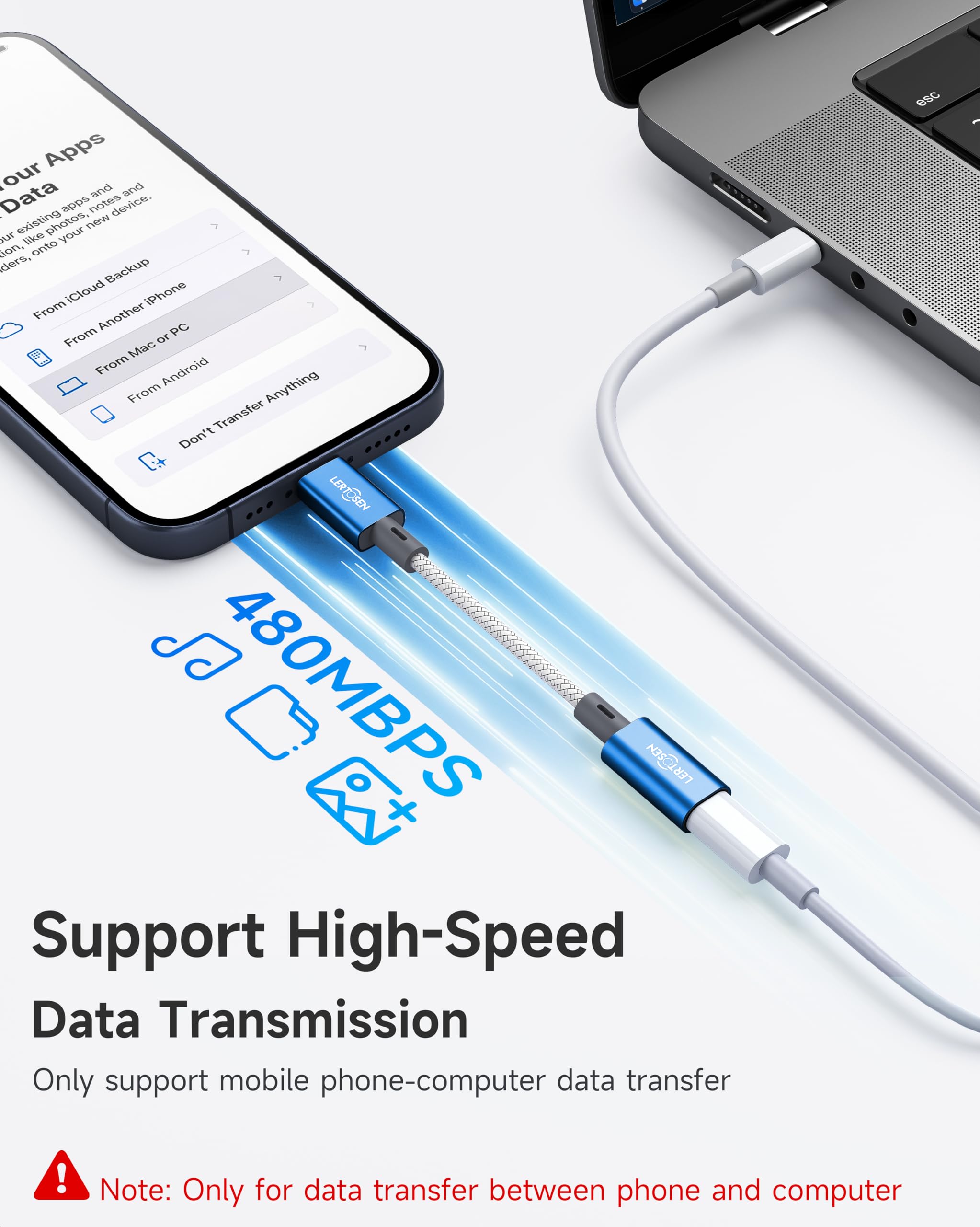 Iphone Charger To Usb C Adapter USB-C To Lightning Adapter (2-Pack