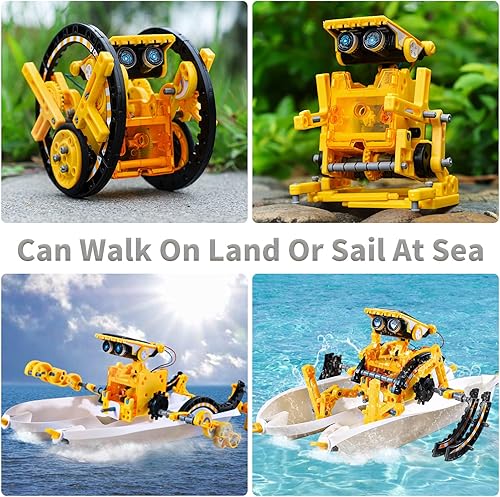 Miniatura 10 de Lucky Doug Kit de robot solar STEM 12 en 1, juguetes de regalo para niños de 8, 9, 10, 11, 12, 13 años, juego de experimentos de ciencia de