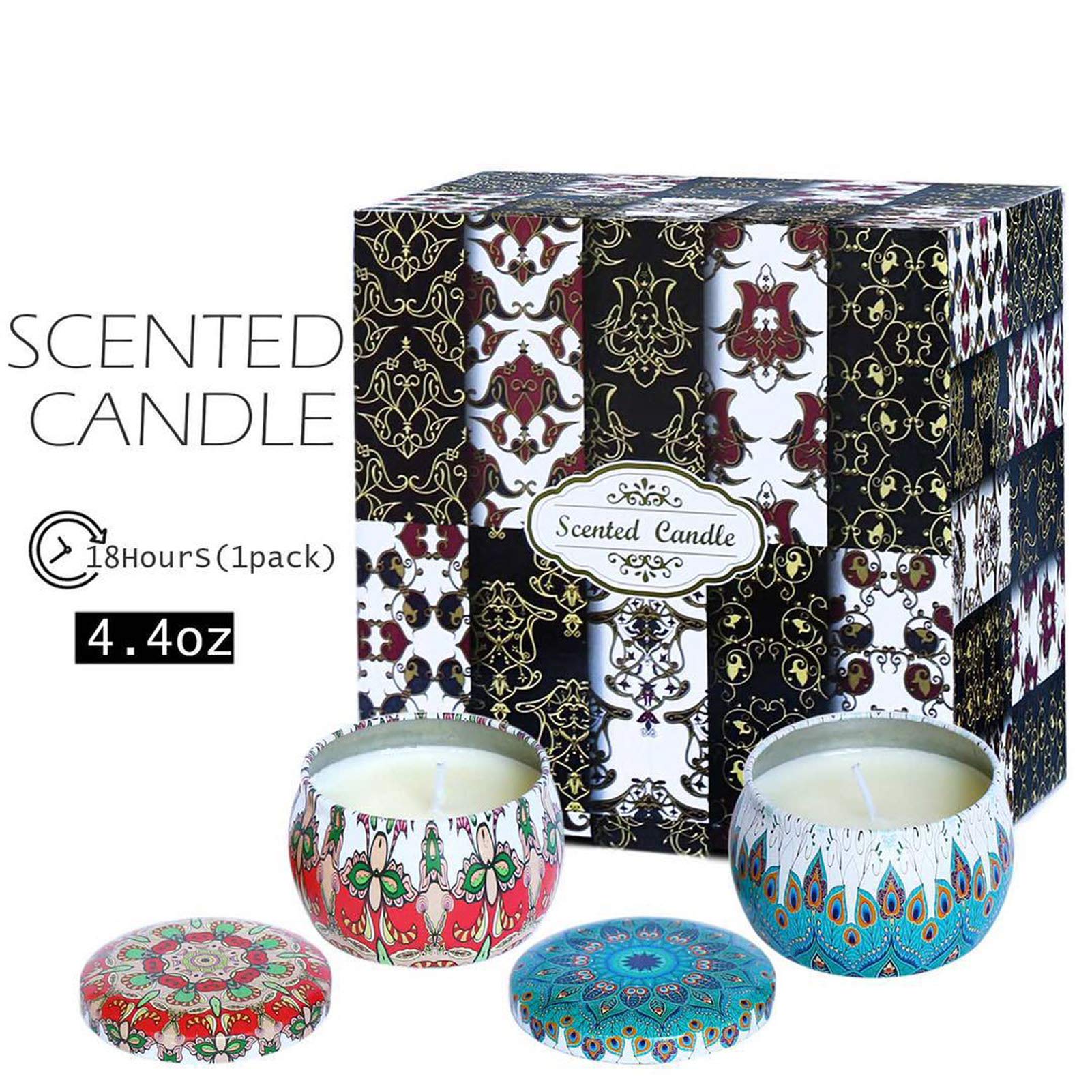 Duftkerzen Geschenk 8 Set, reine natürliche Soja-Dose Dose Wachs Aromatherapie Kerzen Frauen Muttertag Geburtstag Weihnachten Yoga Dekoration