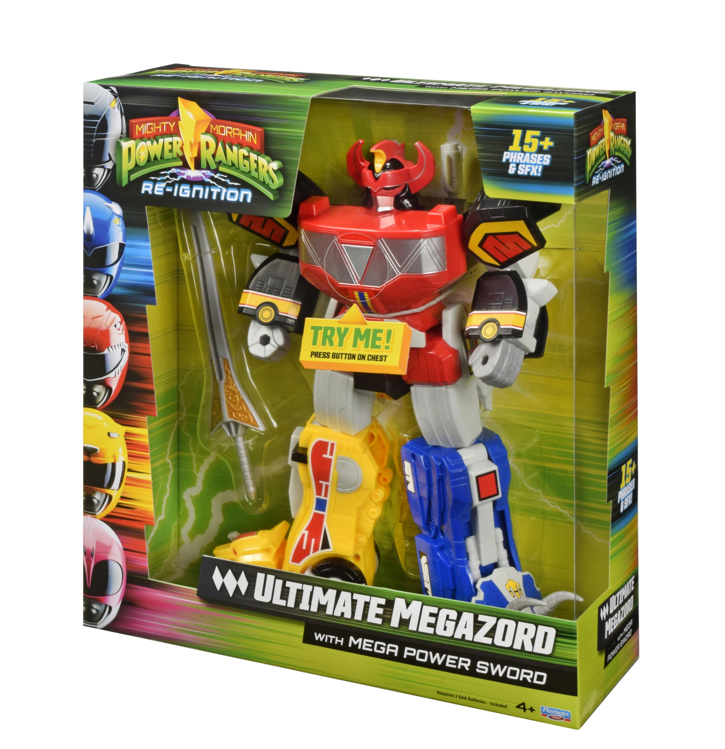 Power Rangers, Gigantyczna przegubowa figurka z akcesoriami i funkcjami elektronicznymi, 30 cm, model Megazord, dla dzieci od 4 lat, PWG01