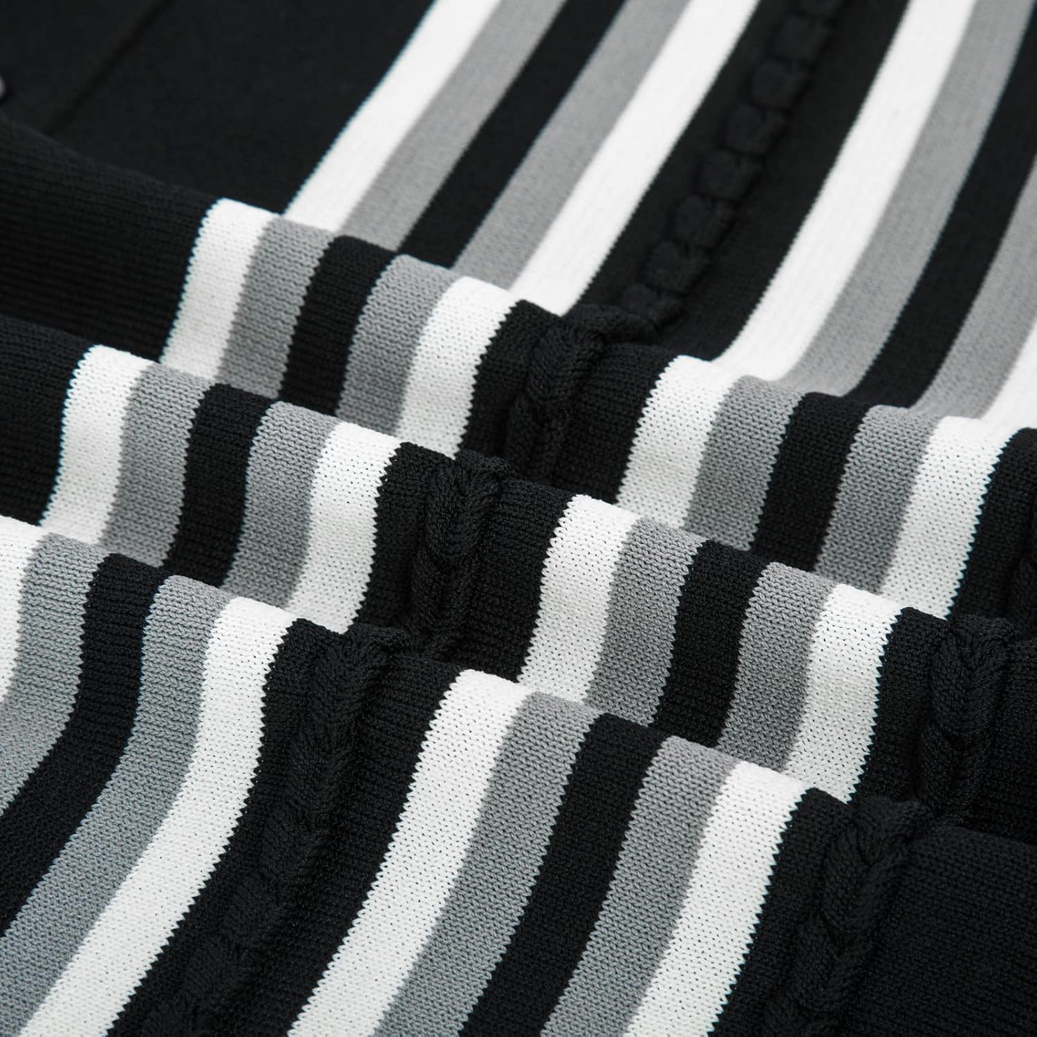 PJ PAUL JONES Mens Vintage Striped Knit Polo Shirt Long Sleeve Button Down Cardigan Sweater - Image 6