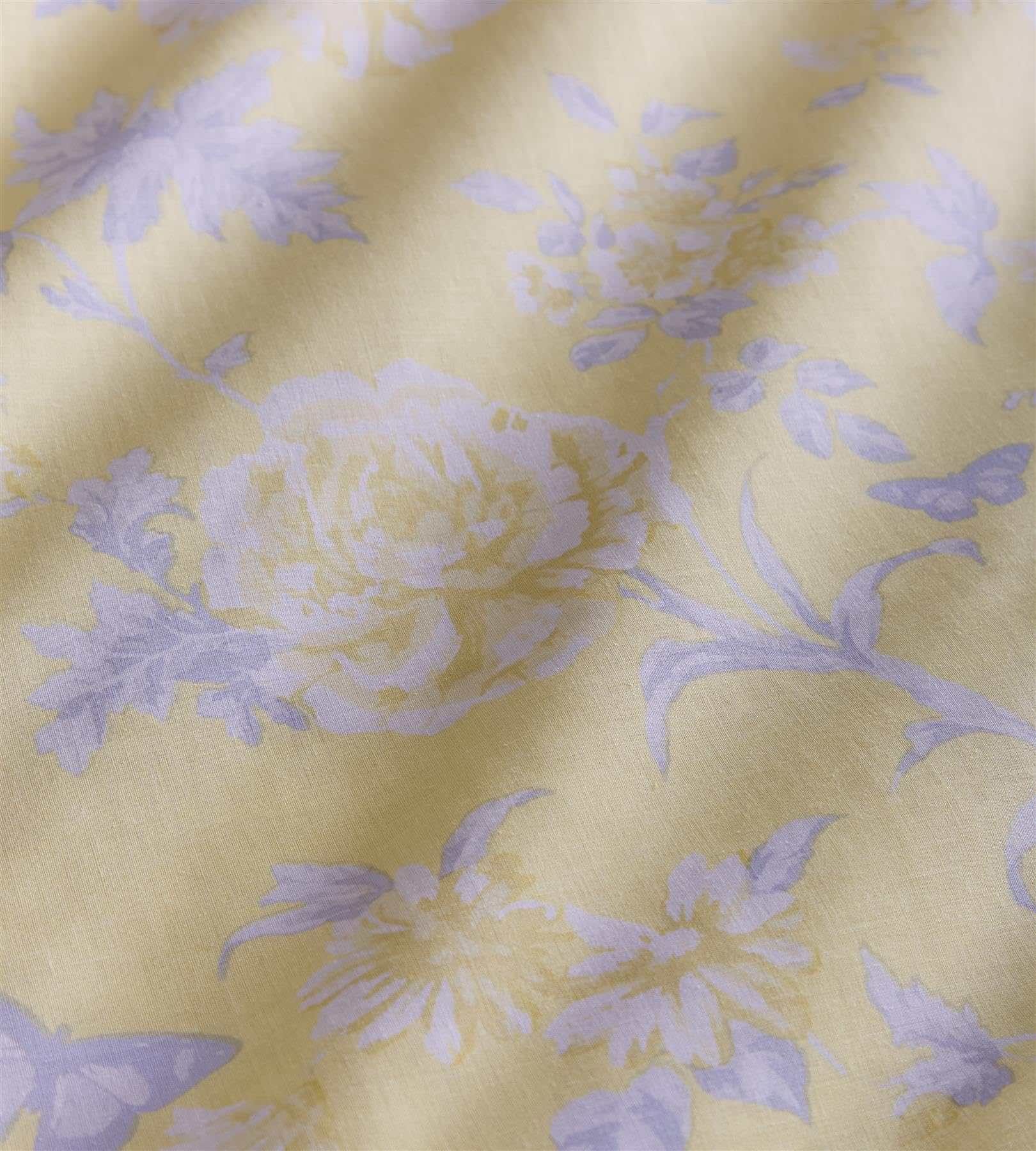 Simply Charlotte Mia Super King Duvet Cover Bedding Bed Set Floral Lemon Yellow, Superking Size - Image 3