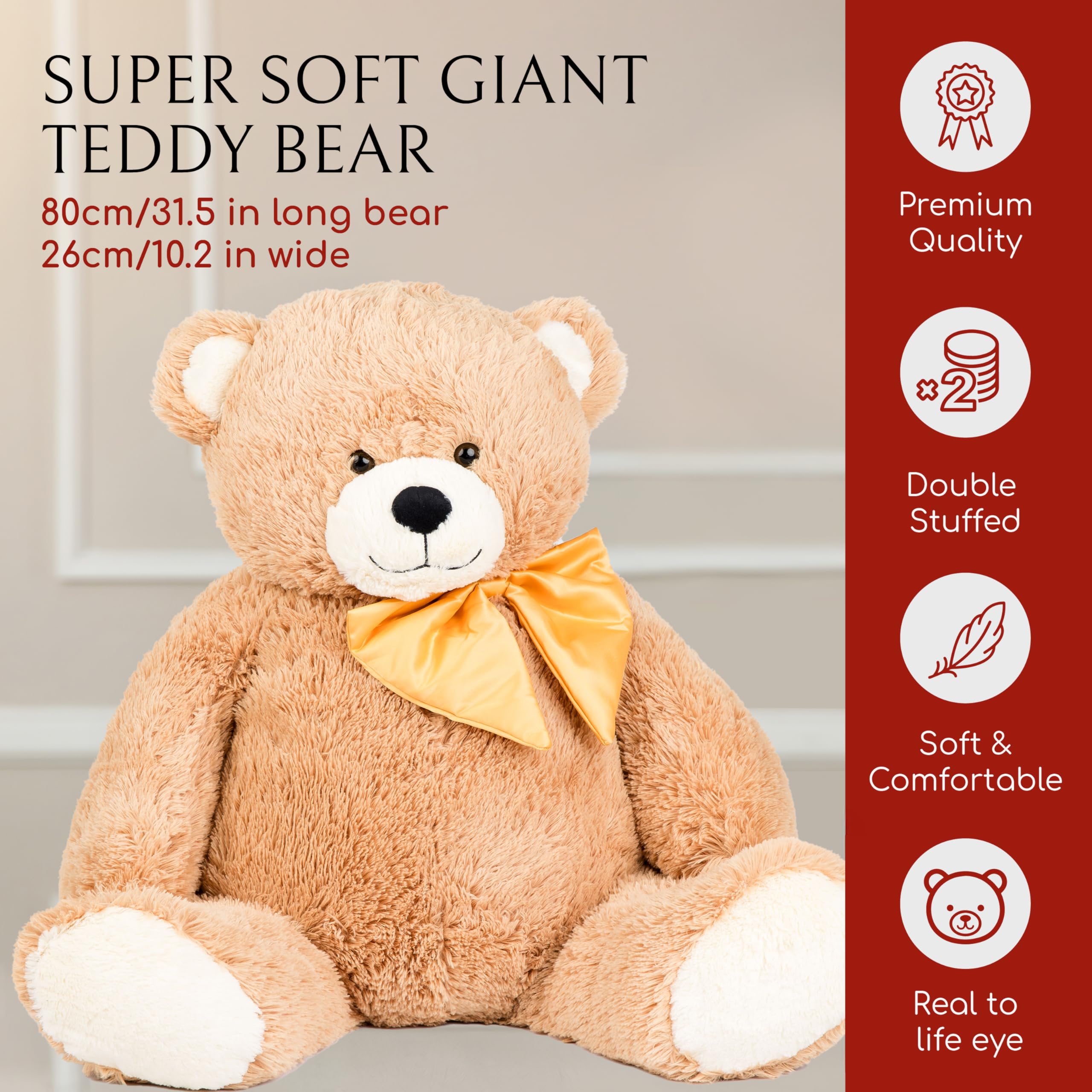 Amazon.com: KNA Life Teddy Bear Big Stuffed Animals – 31.5 Inch