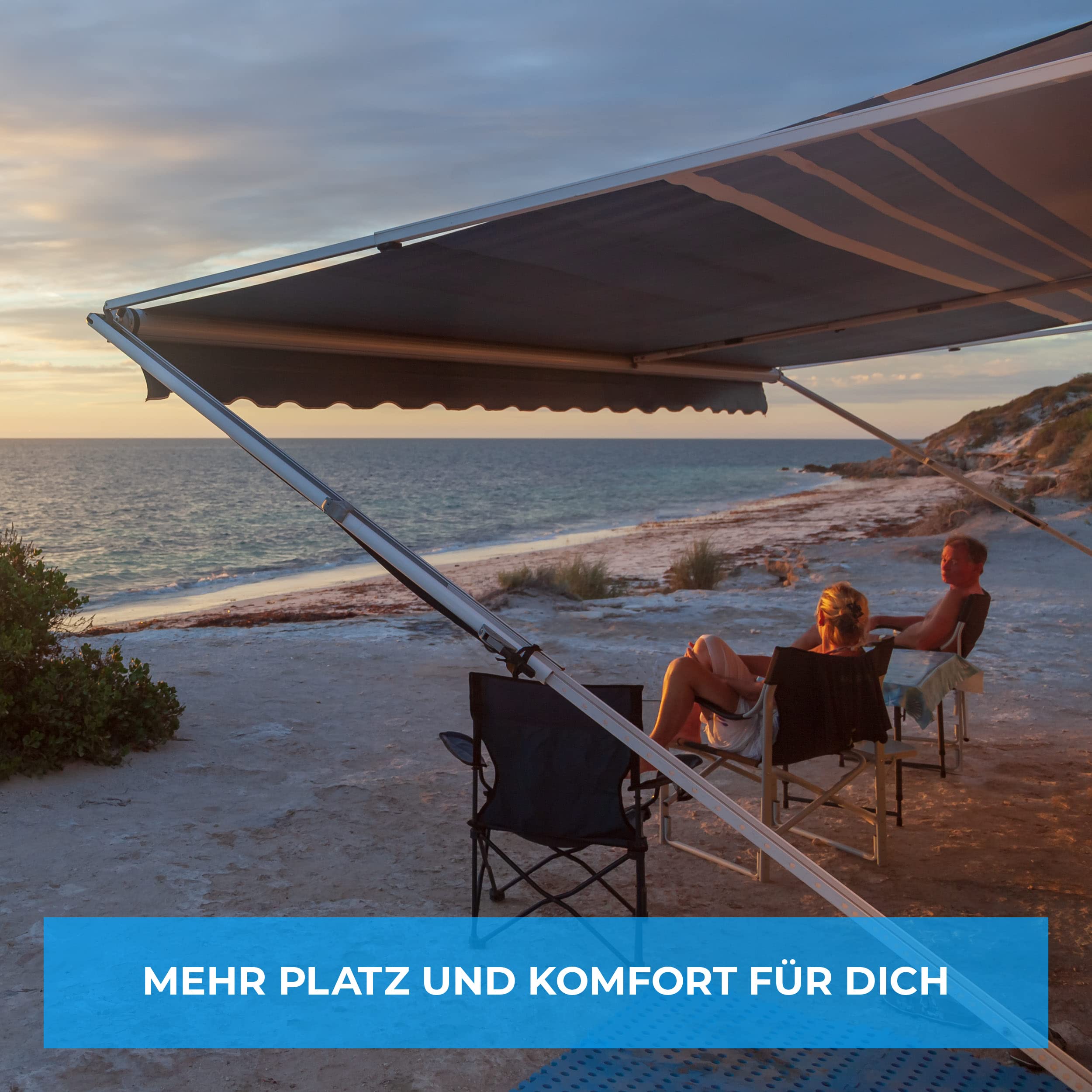 Graft Markisenhalter (2 Stück) | Halterung für Markisenfuß | Markisenfusshalter für Camper, Wohnmobil, Wohnwagen | Geeignet für Thule, Fiamma und DOMETIC Markisenfuss | Zubehör für Markise