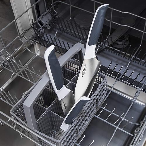 Miniatura 5 de Zyliss E920209 - Cuchillo para tallar cómodo, 7.3 in7,25 pulgadas, acero inoxidable japonés, negroblanco, cuchillo de cocinacuchillo de carne, apto