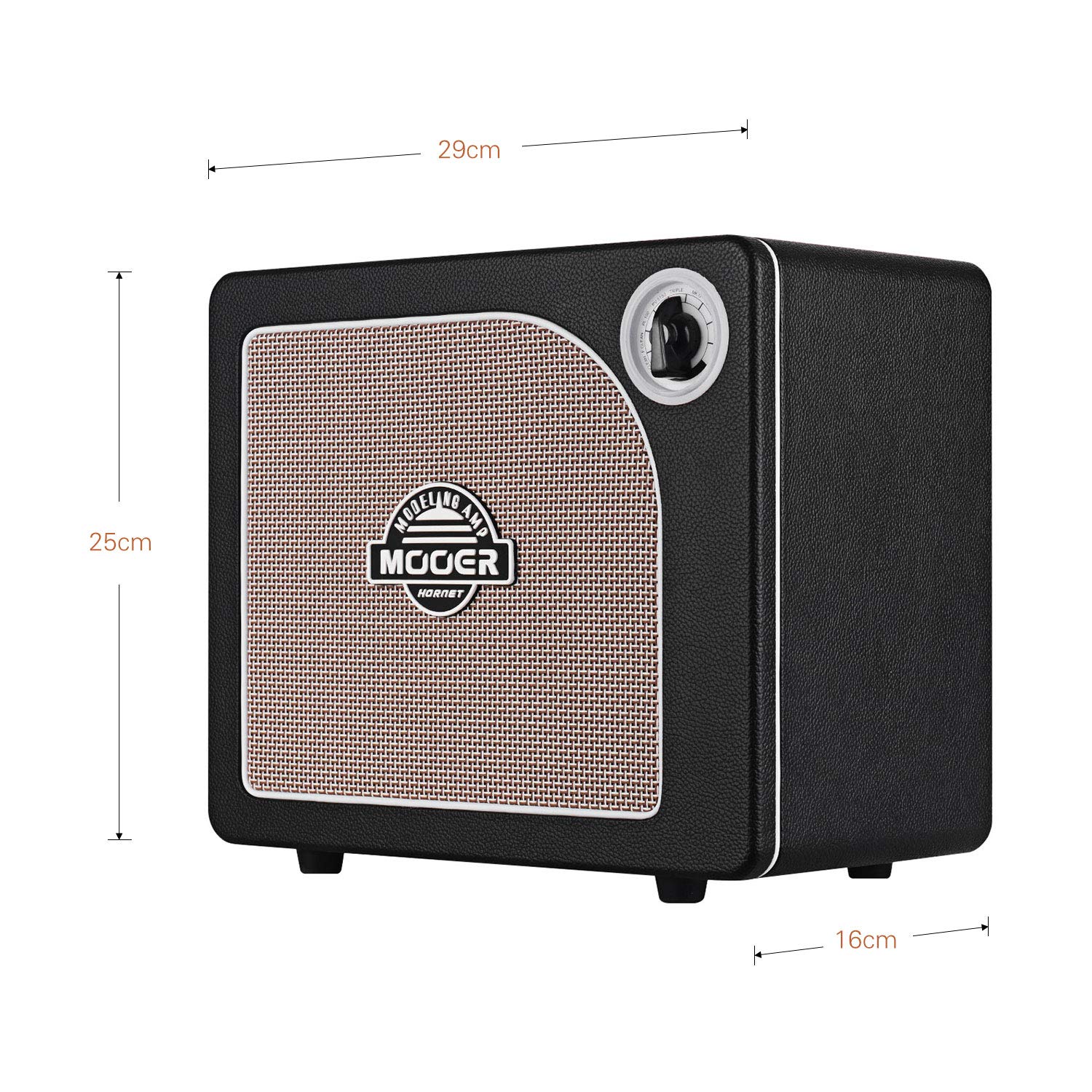 HORNET BLACK - Amplificatore digitale per chitarra, 15 Watt, modello 9 ampere, modulazione integrata, ritardo, effetti di riverbero, accordatore di chitarra modalità Live