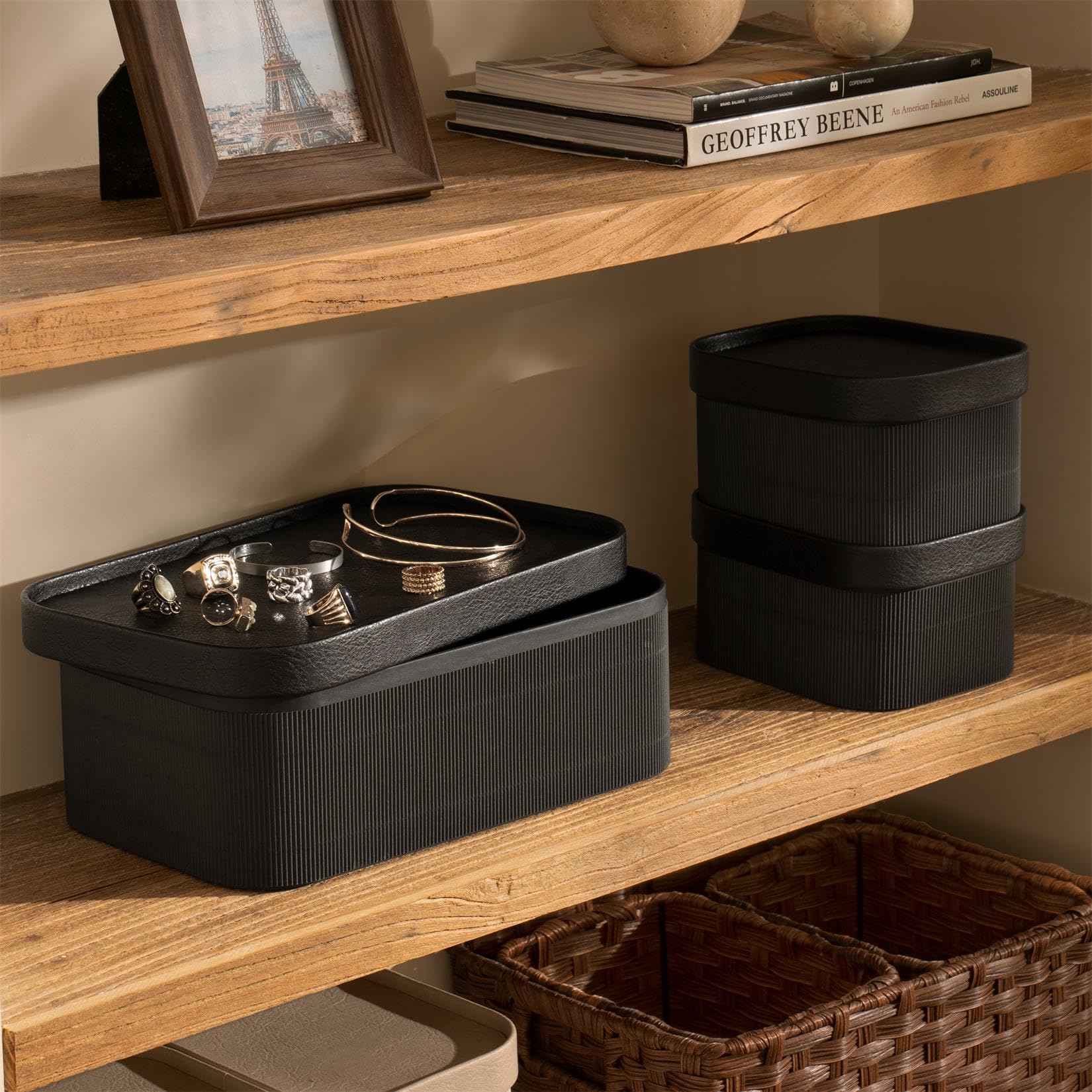 Amazon.com: LA JOLIE MUSE Fluted Cardboard Storage Baskets with