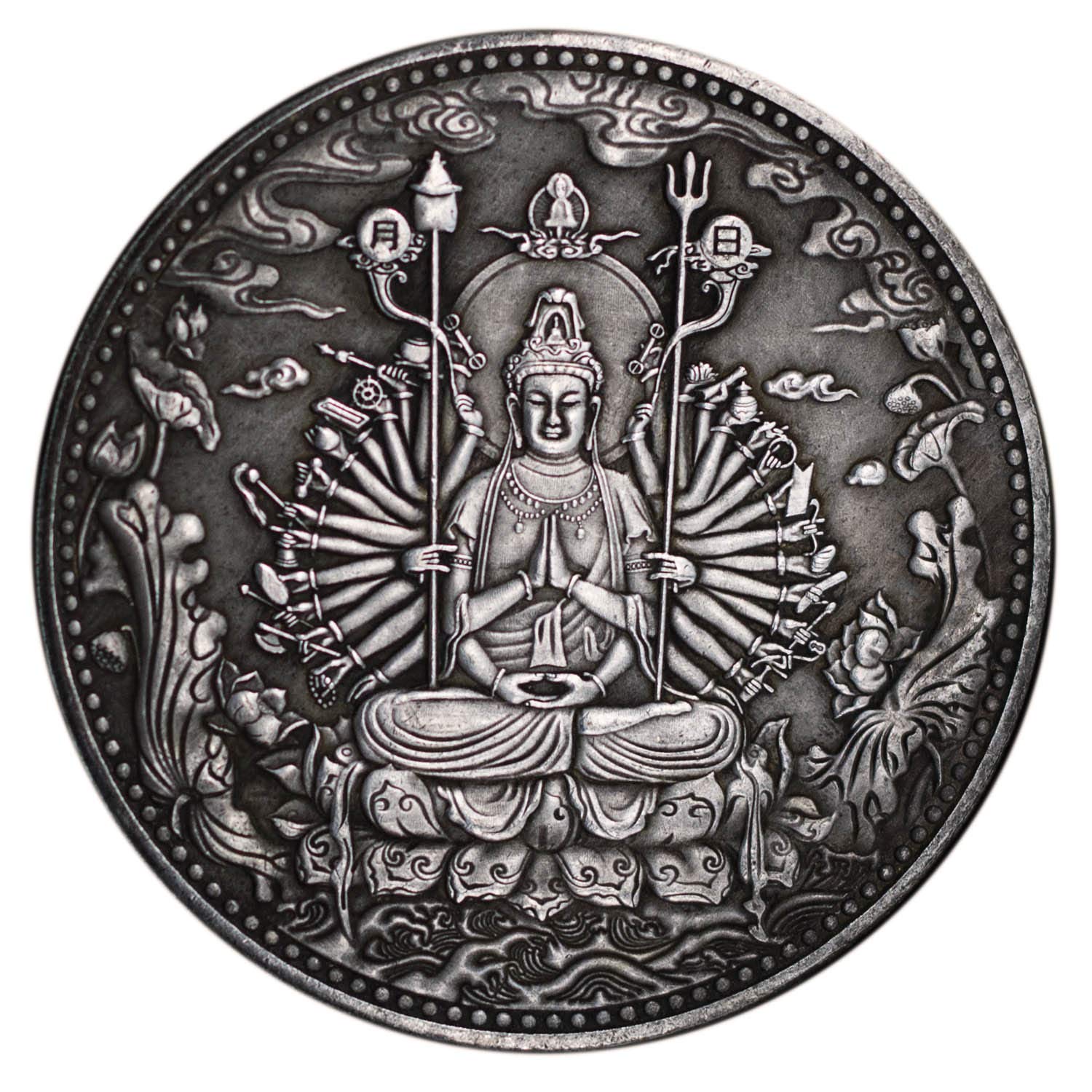 Amazon.co.jp: 仏像 大型 銀貨 硬貨 贅沢 コイン コレクション 古銭