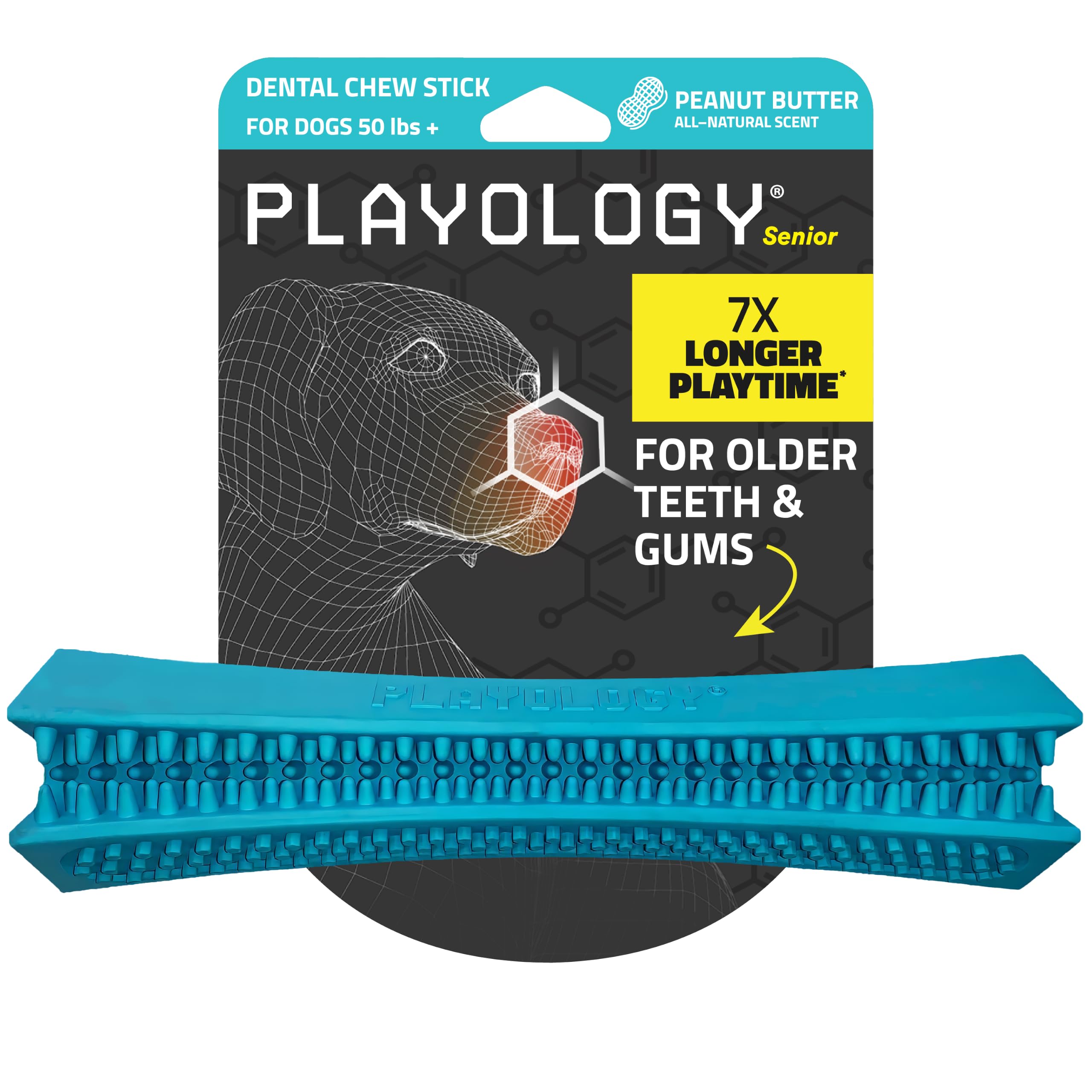 Playology Dental Chew Stick Toy for Senior...
