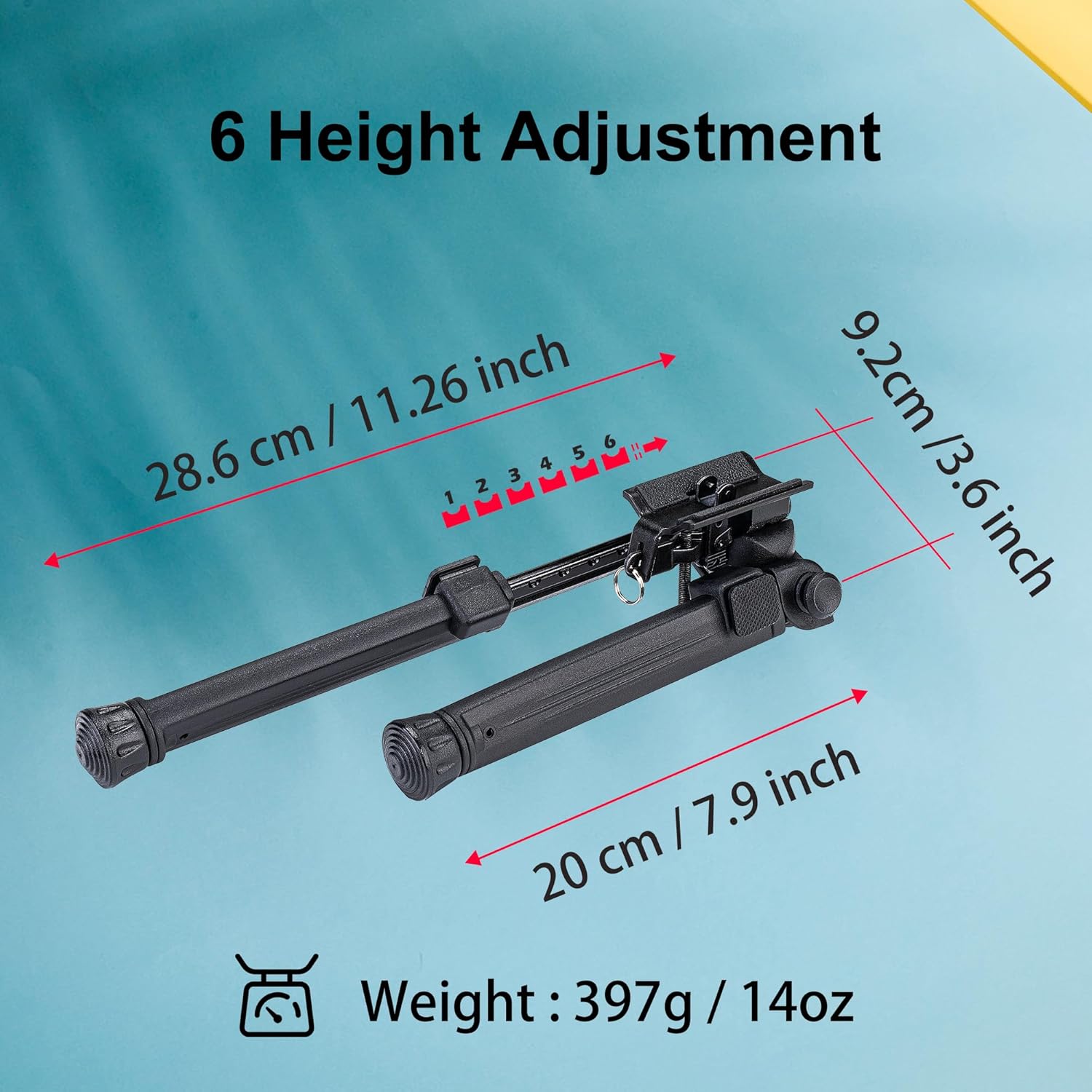 Zeadio Sling Stud Mount Bipod with 3 Adapters