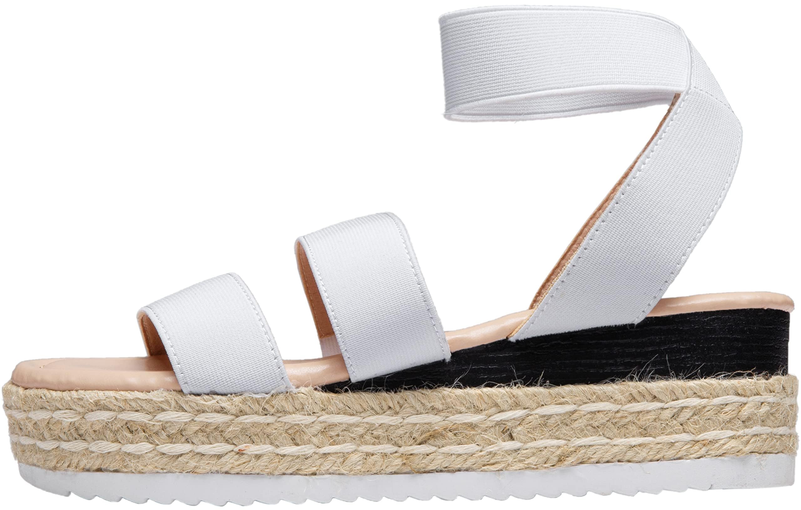 Vepose Women's 876 Cute Platform Wedge Sandals Open Toe, Espadrilles Sandals with Double Elastic Strap