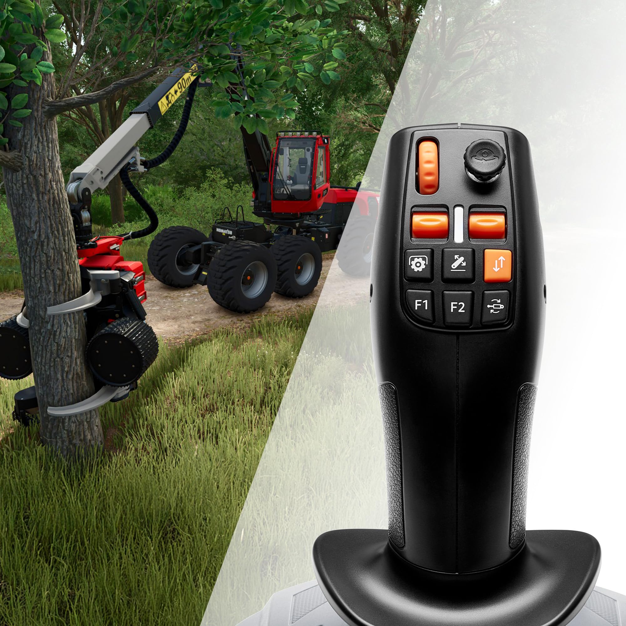 Thrustmaster SimTask FarmStick - Joystick per Simulazione Agricola e Movimento Terra, Controller Multifunzione per PS5 e PC