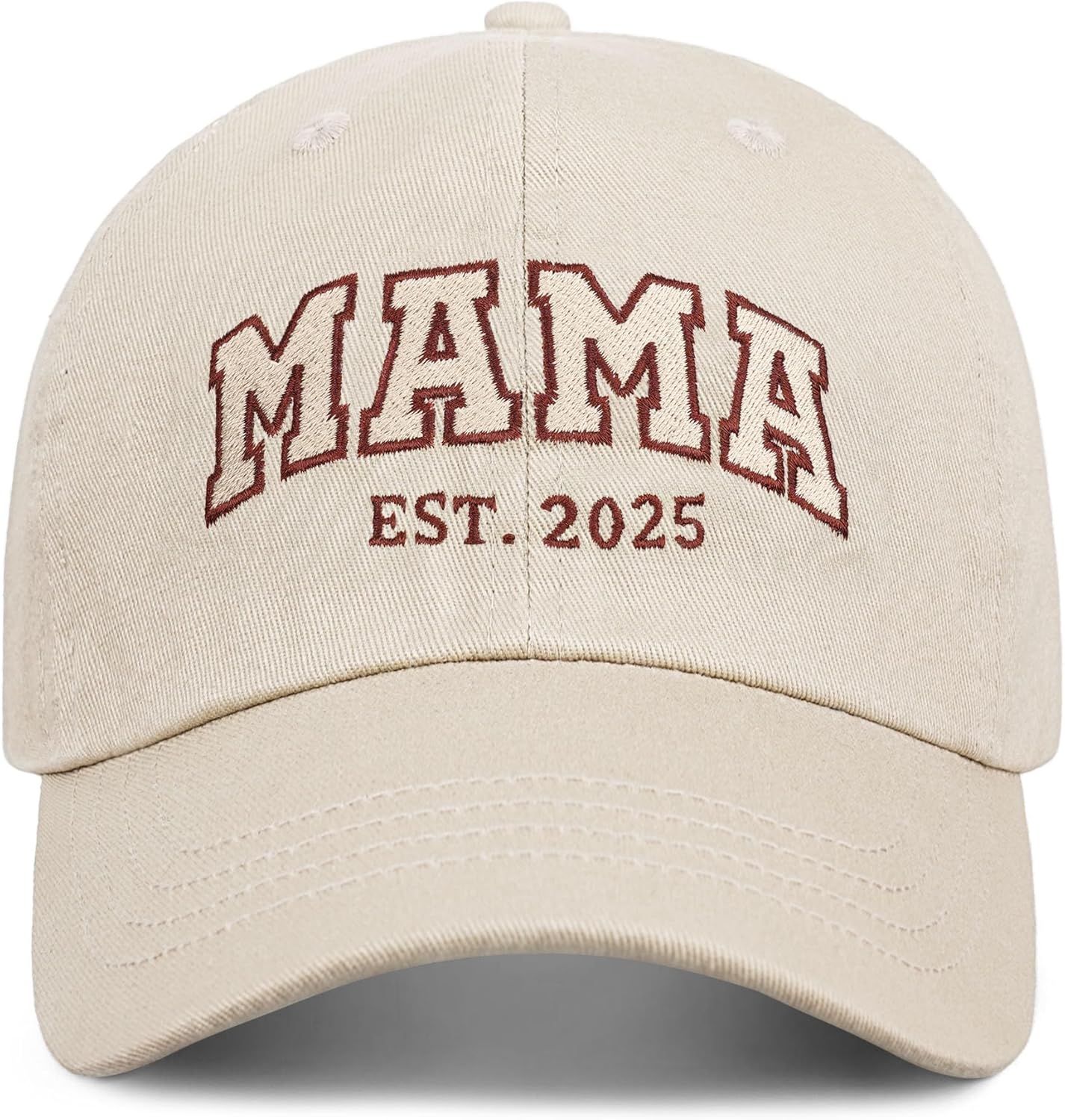 Mama EST 2025 Hat, First Time Mom Gifts, Embroidered Hats for Women, Vintage Washed Unstructured Baseball Cap