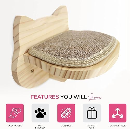 Miniatura 3 de NFINIX Muebles de pared para gatos, estantes de pared para gatos, pared para gatos, hamaca de pared para gatos, juego de pared para gatos, paredes