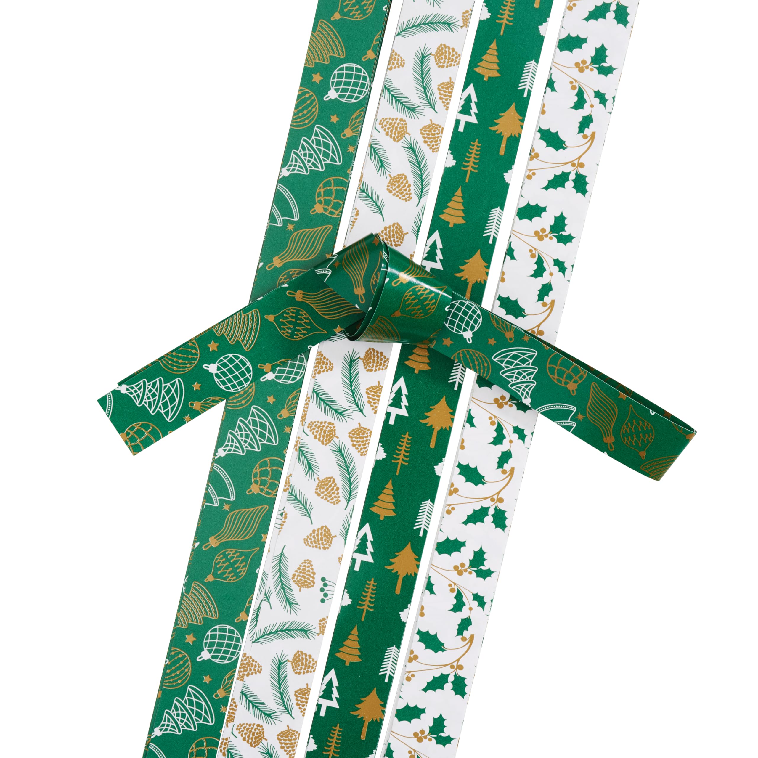 Papierstreifen, 15 mm, 48 Streifen, Weihnachtsdeko, Bastelpapier, Dekostreifen Winter Forest
