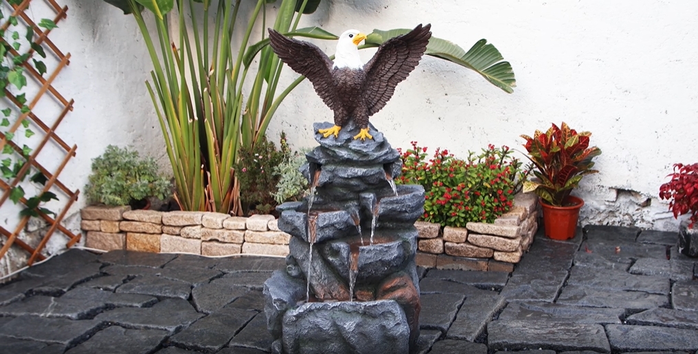 Amazon.com: YZM Bald Eagle Statue Outdoor Fountain Tiered