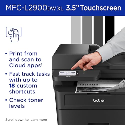 Miniatura 6 de Brother MFC-L2900DW XL Impresora láser compacta monocromática inalámbrica todo en uno con copia y escaneo dúplex, fax, blanco y negro Incluye