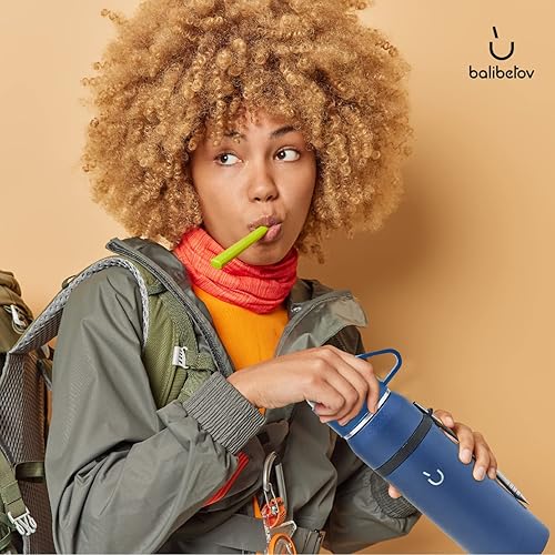 Miniatura 4 de BALIBETOV Termo de camping para mate  aislado al vacío con doble pared de acero inoxidable  Un termo mate especialmente diseñado como kit Argentino