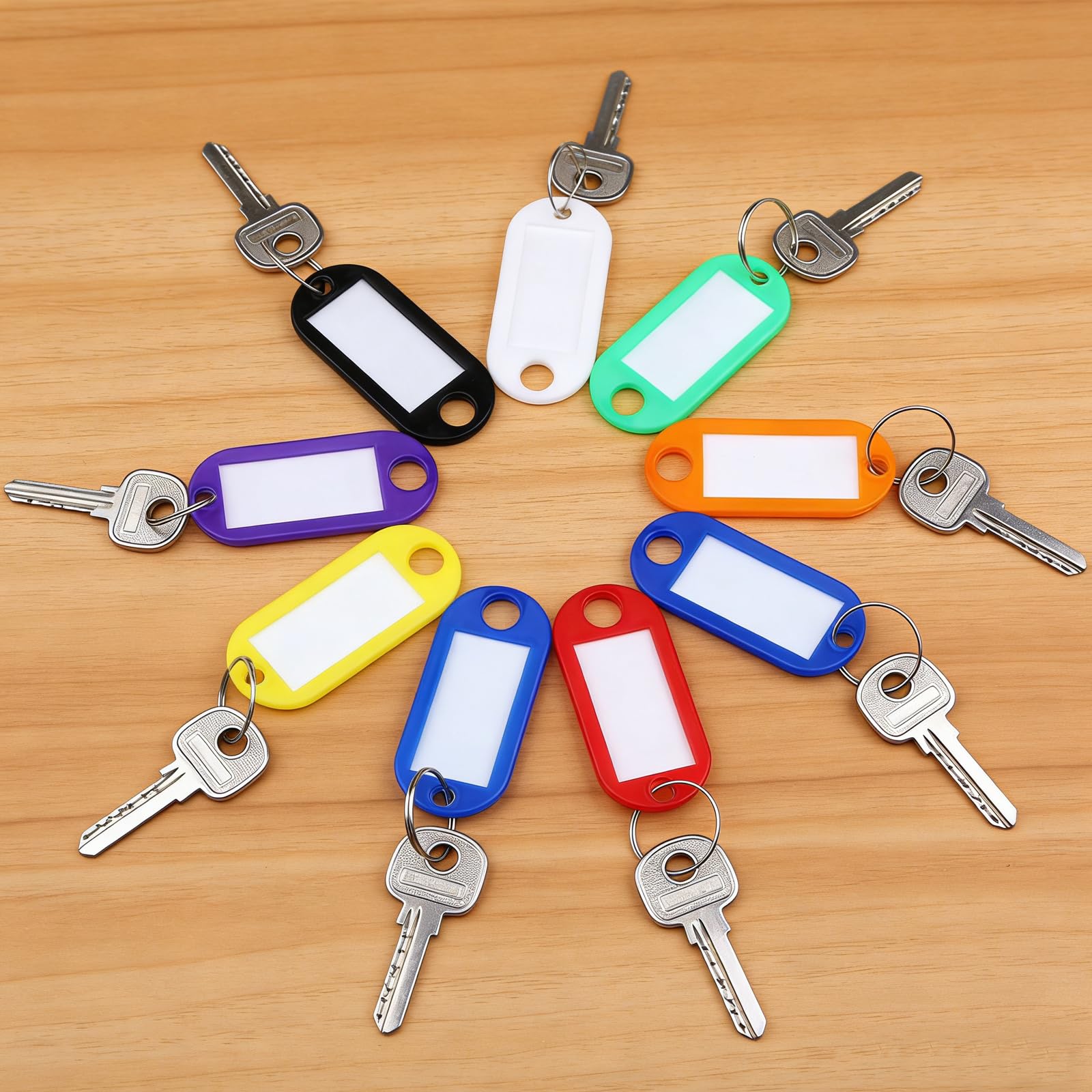 1000 Targhette Portachiavi Autobloccanti Arancioni | Versa-Tags 11,4 Cm | Etichette Per Chiavi E Piccole Parti | Ideali Per Officine E Meccanici