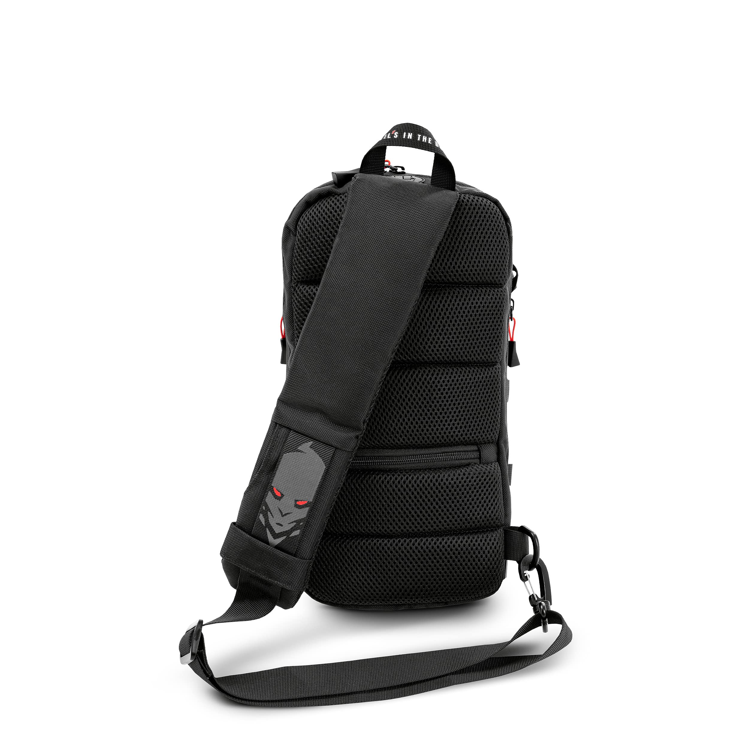 Diablo Umhängetasche Schulterrucksack Brusttasche USB-Anschluss Anti-Diebstahl Zahlenschloss für Reißverschluss 11 Taschen Wasserdicht
